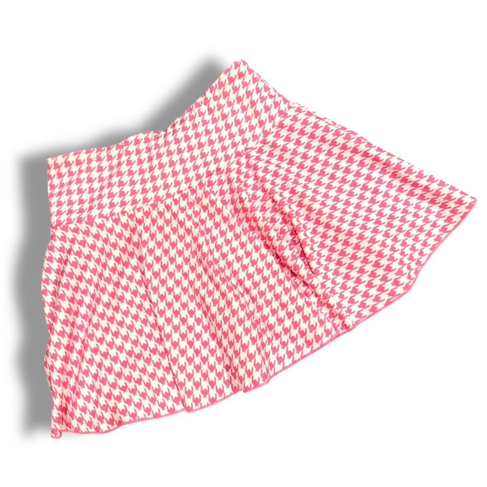 HALARA Pink Houndstooth Circle Skater Skirt - Picture 7 of 8